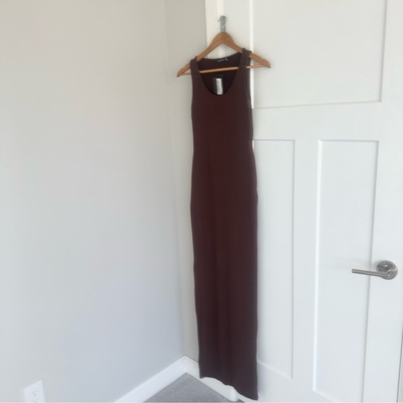 Chocolate Brown Maxi Bodycon Dress - Picture 12 of 14